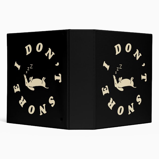 Funny Sleeping Dog 3 Ring Binder (Background)