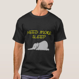 Funny Sleeping Elephant Pajama T-Shirt For Bedtime