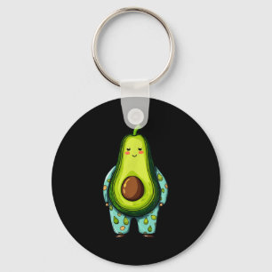 Funny Sleepy Avocado In Pajama Costume For Boys An Keychain