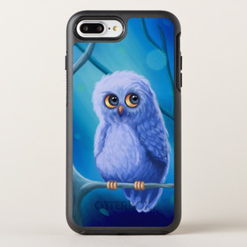 Funny Sleepy Blue Owl OtterBox Symmetry iPhone 8 Plus7 Plus Case