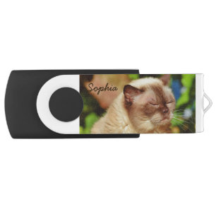 Funny Sleepy Cat&For Kitten Lovers Flash Drive