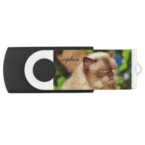 Funny Sleepy CatFor Kitten Lovers Flash Drive