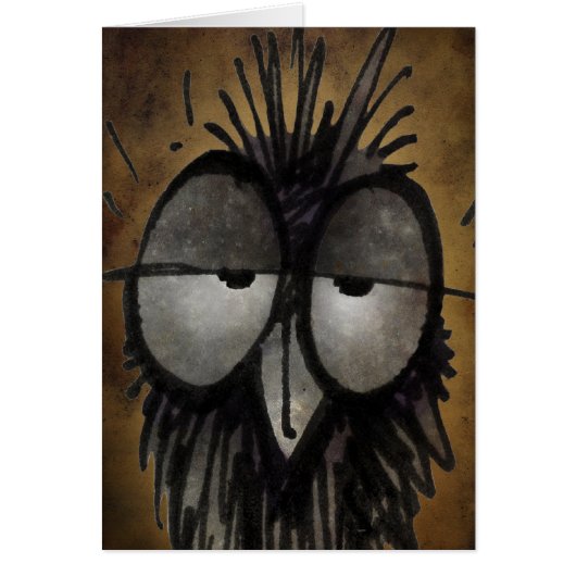 Funny Sleepy Owl Cards (Front)