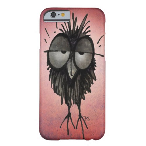 Funny Sleepy Owl on Pink Barely There iPhone 6 Case