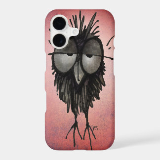 Funny Sleepy Owl on Pink iPhone 17 Case