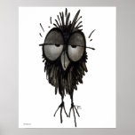 Funny Sleepy Owl Poster at Zazzle
