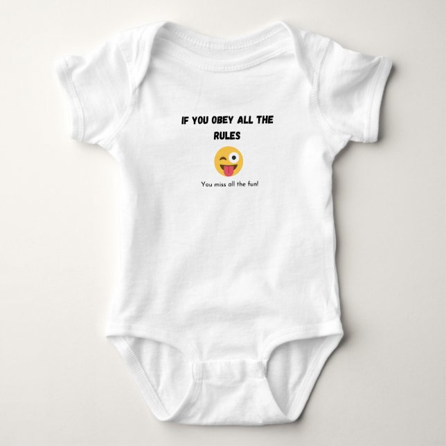 Funny slogan baby grow unisex baby bodysuit (Front)