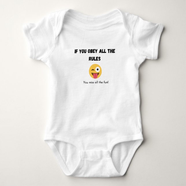 Funny slogan baby grow unisex bodysuit (Front)