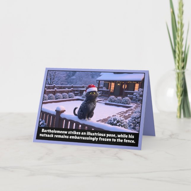 Funny slogan cat card (Front)