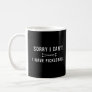funny slogan: sorry i can't i have pickleball coffee mug