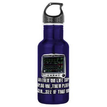Funny Slogan Water Bottle by Cardsharkkid at Zazzle