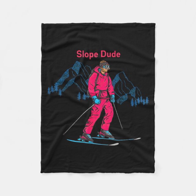 Funny Slope Dude Algebra Geometry Middle School Ma Fleece Blanket (Front)