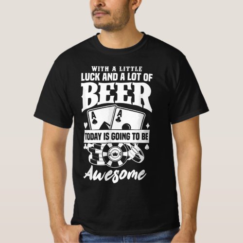 Funny Slot Machine Beer Casino Las Vegas Gambling  T_Shirt