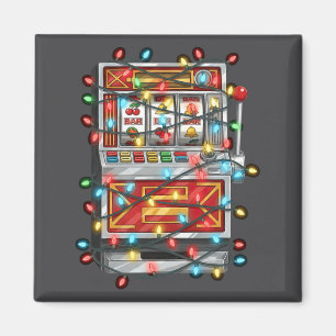 Funny Slot Machine Christmas Graphics Lights Lover Magnet