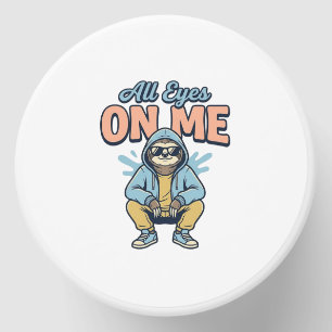 Funny Sloth All Eyes On Me Vintage Vector Design_1 Mini Candle Favors