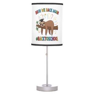 Funny Sloth Back to School Table Lamp