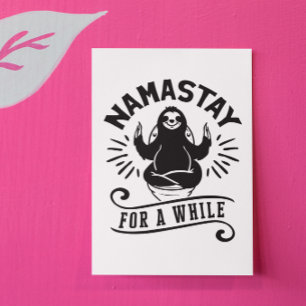 Funny Sloth Bathroom Humor Namastay Postcard