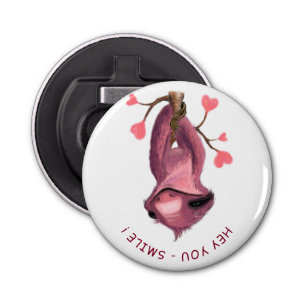 Funny Sloth Bottle Opener Smile - Custom Text