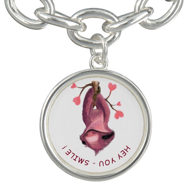 Funny Sloth Bracelet Smile - Custom Text (Design)