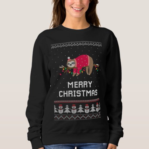 Funny Sloth Christmas sweatshirt