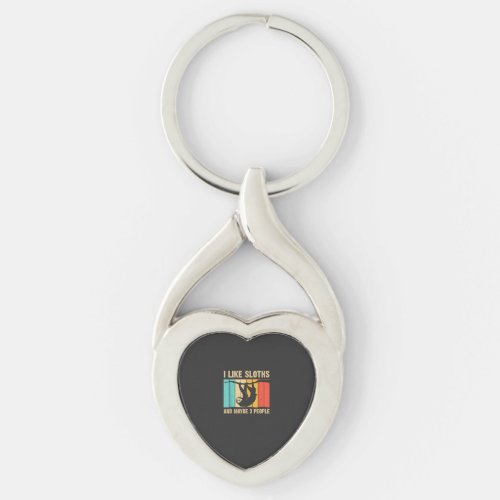 Funny Sloth Design for Sloth Lover Men Women Kids Keychain