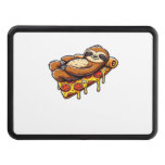 Funny Sloth eating Pizza, Kawaii Animal Lover Clas Hitch Cover
