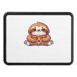 Funny Sloth eating Pizza, Kawaii Animal Lover Clas Hitch Cover