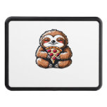 Funny Sloth eating Pizza, Kawaii Animal Lover Clas Hitch Cover