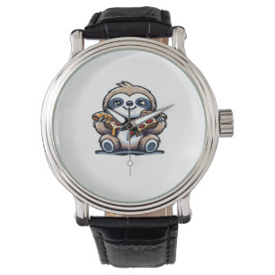 Funny Sloth eating Pizza, Kawaii Animal Lover Over Watch