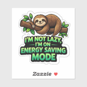 Funny Sloth Energy Saving Mode Sticker