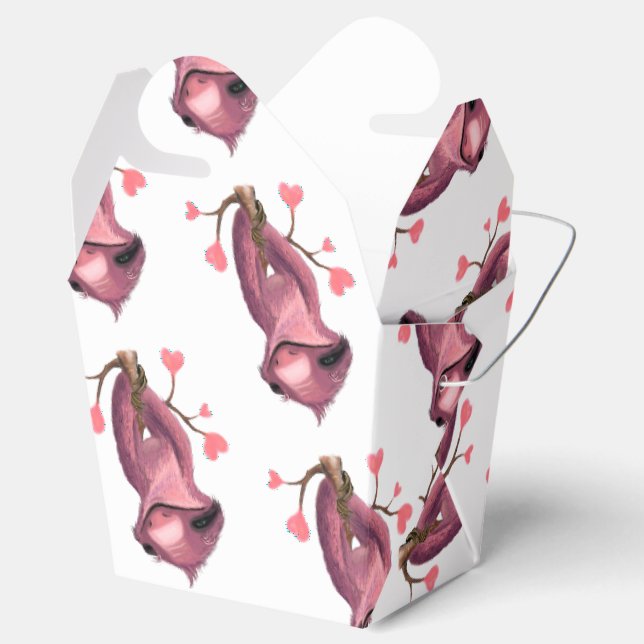 Funny Sloth Favor Boxes (Opened)