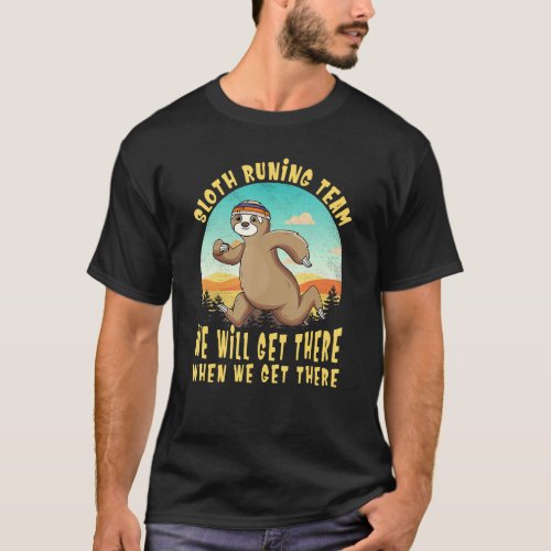 Funny Sloth For Men Women Kids Vintage Sloth Runni T_Shirt