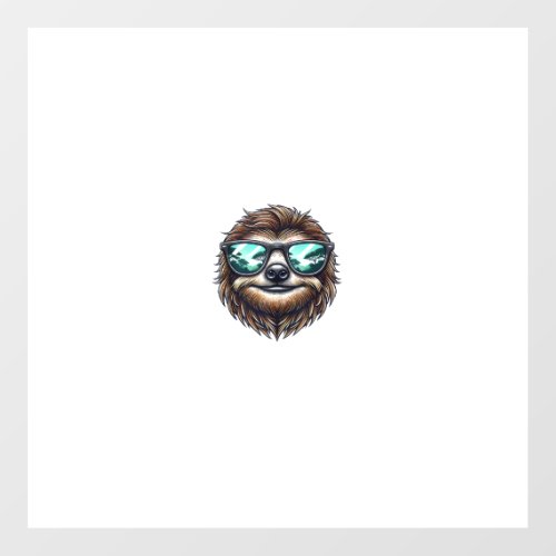 Funny Sloth Graphic with Sunglasses, Men Women Kid Wall Decal