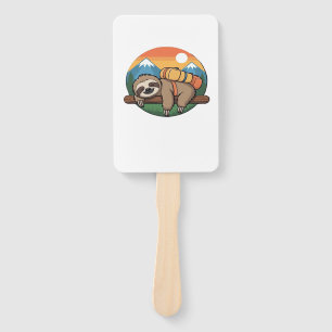 Funny Sloth Hiking Classic T-Shirt_1 Hand Fan