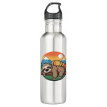 Funny Sloth Hiking Classic T-Shirt_1 Stainless Steel Water Bottle