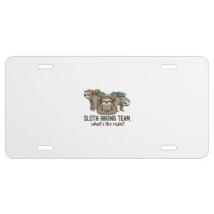 Funny Sloth Hiking Classic T-Shirt_5 License Plate