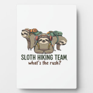 Funny Sloth Hiking Classic T-Shirt_5 Plaque