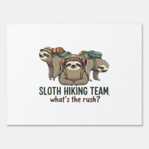 Funny Sloth Hiking Classic T-Shirt_5 Sign