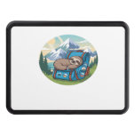 Funny Sloth Hiking Oversized T-Shirt Hitch Cover