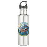 Funny Sloth Hiking Oversized T-Shirt Stainless Steel Water Bottle