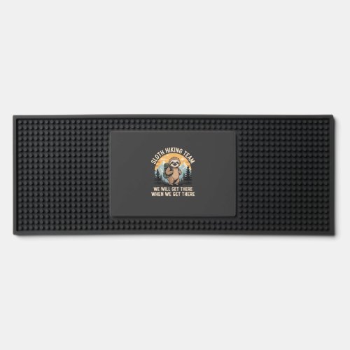 Funny Sloth Hiking T-Shirt_2 Bar Mat