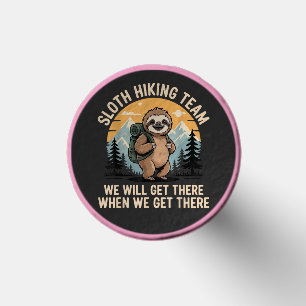 Funny Sloth Hiking T-Shirt_2 Golf Tees