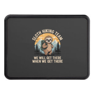 Funny Sloth Hiking T-Shirt_2 Hitch Cover