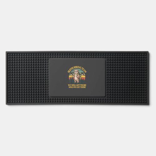 Funny Sloth Hiking T-Shirt Bar Mat