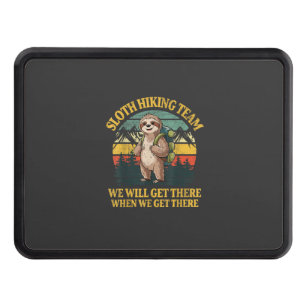 Funny Sloth Hiking T-Shirt Hitch Cover