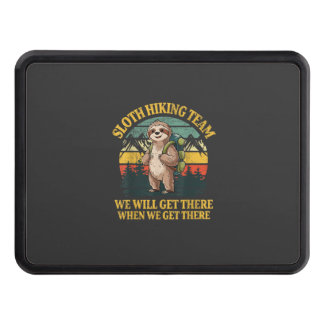 Funny Sloth Hiking T-Shirt Hitch Cover