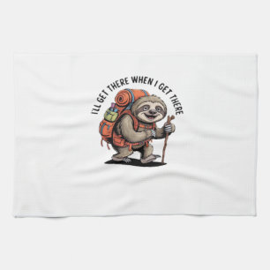 Funny Sloth Hiking Team - Slow and Steady Classic Kitchen Towel