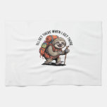 Funny Sloth Hiking Team - Slow and Steady Classic  Kitchen Towel