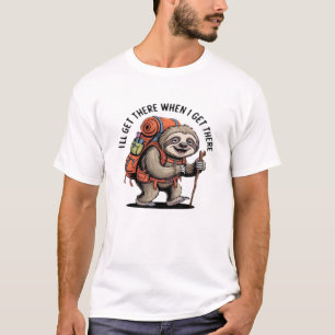 Funny Sloth Hiking Team - Slow and Steady Classic T-Shirt