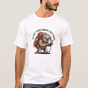Funny Sloth Hiking Team - Slow and Steady Classic T-Shirt